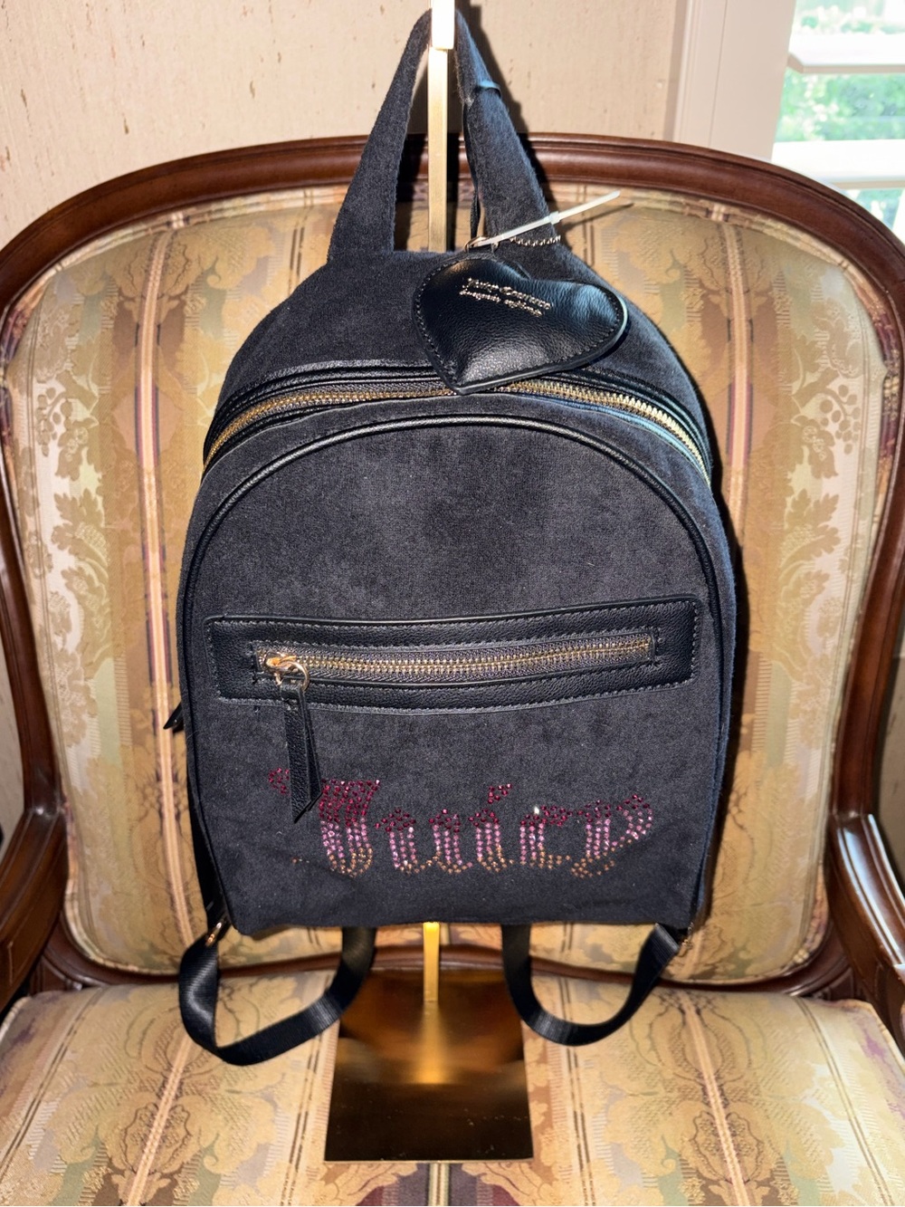 Juicy Couture “Liquorice” Black Backpack NWT